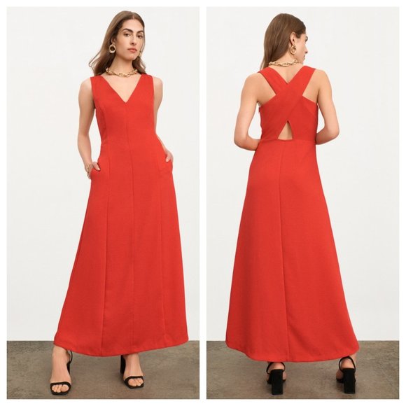 Elan - Criss Cross Maxi Dress
